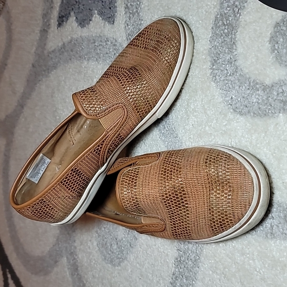 Lauren RL loafer "JANIS" 7.5, faux straw textile - Picture 1 of 10